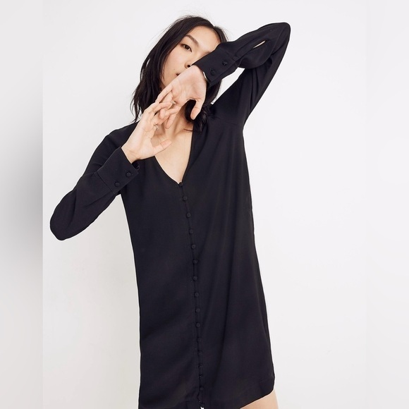 *Reposh* Madewell Black Long Sleeve Dress - Picture 2 of 12